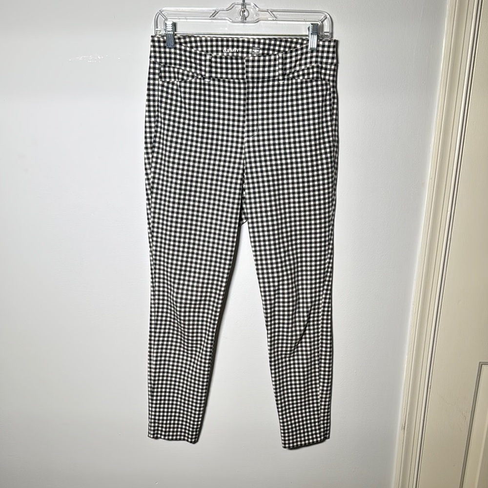 Old Navy Black and White Cropped Houndstooth Pants